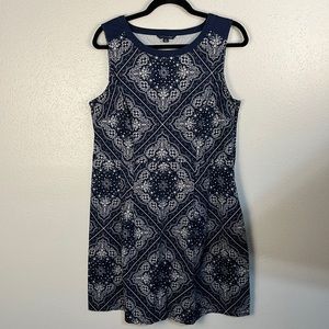 Tommy Hilfiger bandana print sleeveless dress size 14 stretch